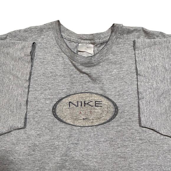 Vintage 2000s Nike Air Distressed Graphic T-Shirt Gray Tag - Picture 1 of 4